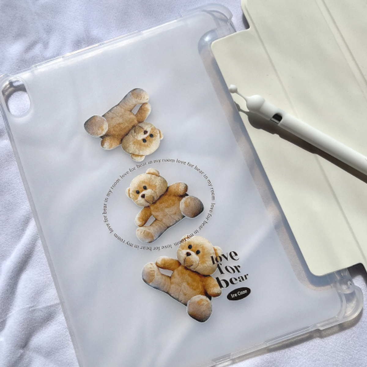 이레케이스앤굿즈(IRECASEGOODS) 러브포에버 갤럭시탭 아이패드 애플펜슬 수납가능 풀커버 파스텔