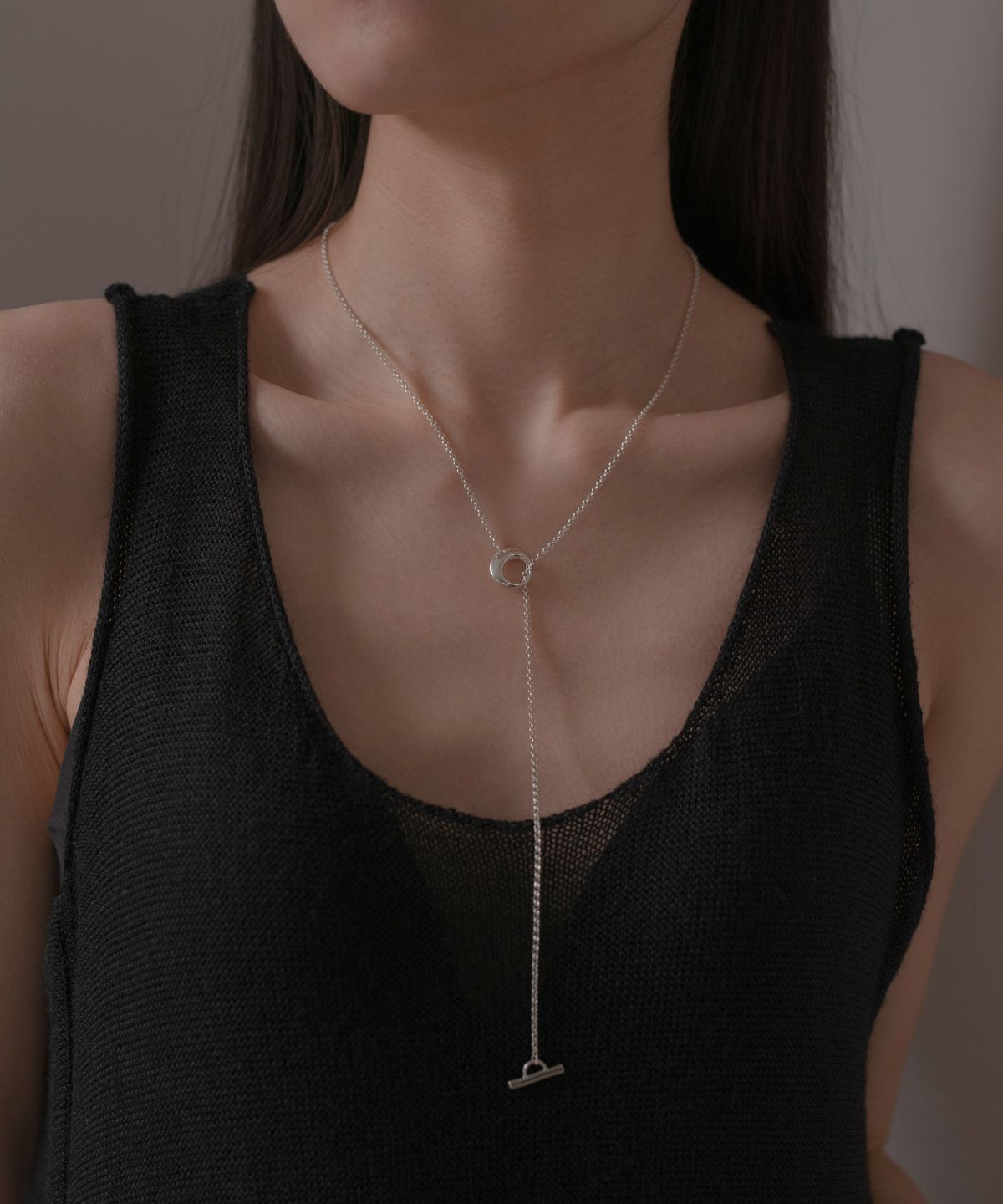 노비스도쿄(NOVICE TOKYO) 맨텔 라리에트 목걸이 Mantel Lariat Necklace［Silver925］