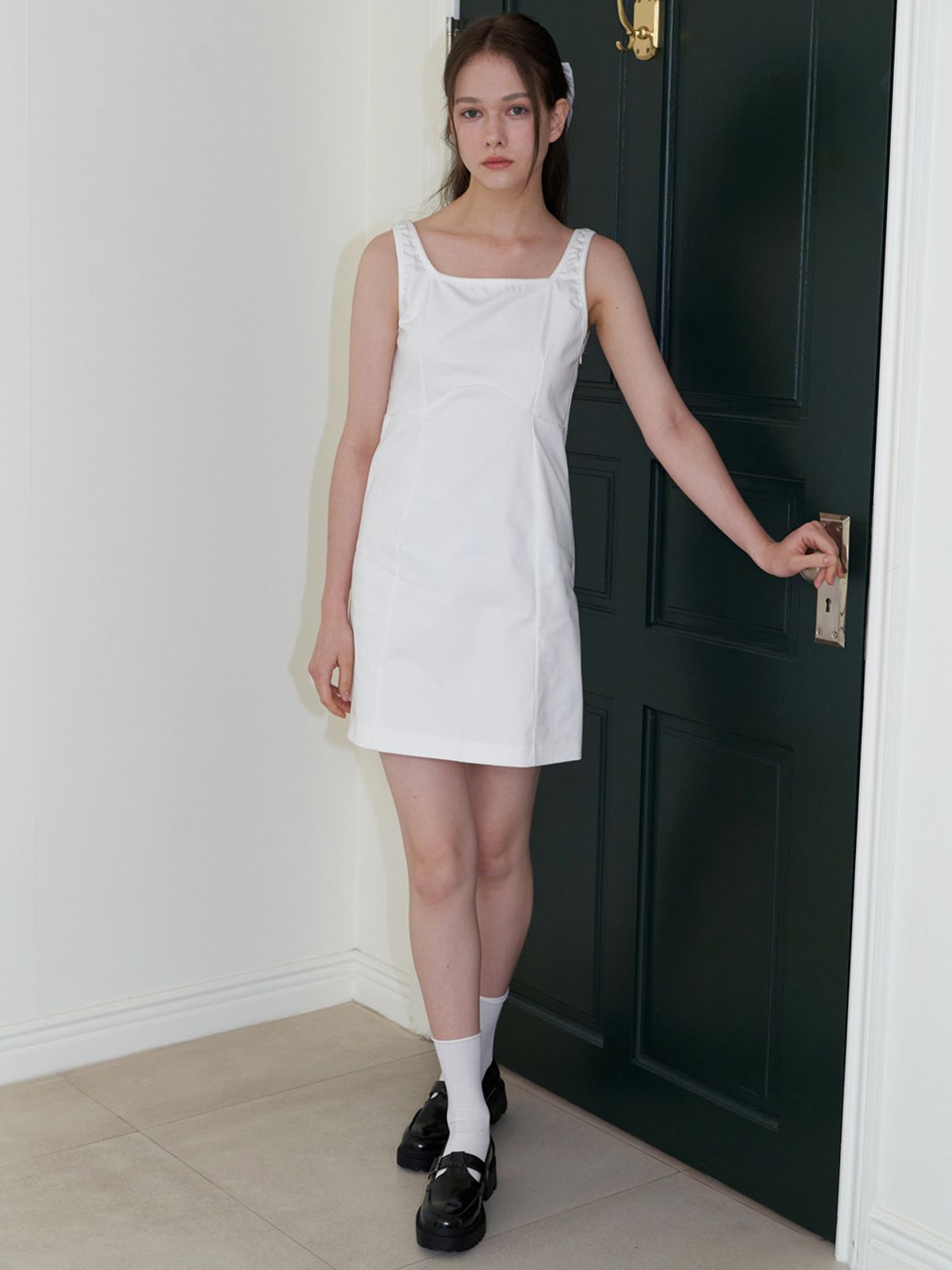 카인더베이비(KINDABABY) basic tension mini dress - off white