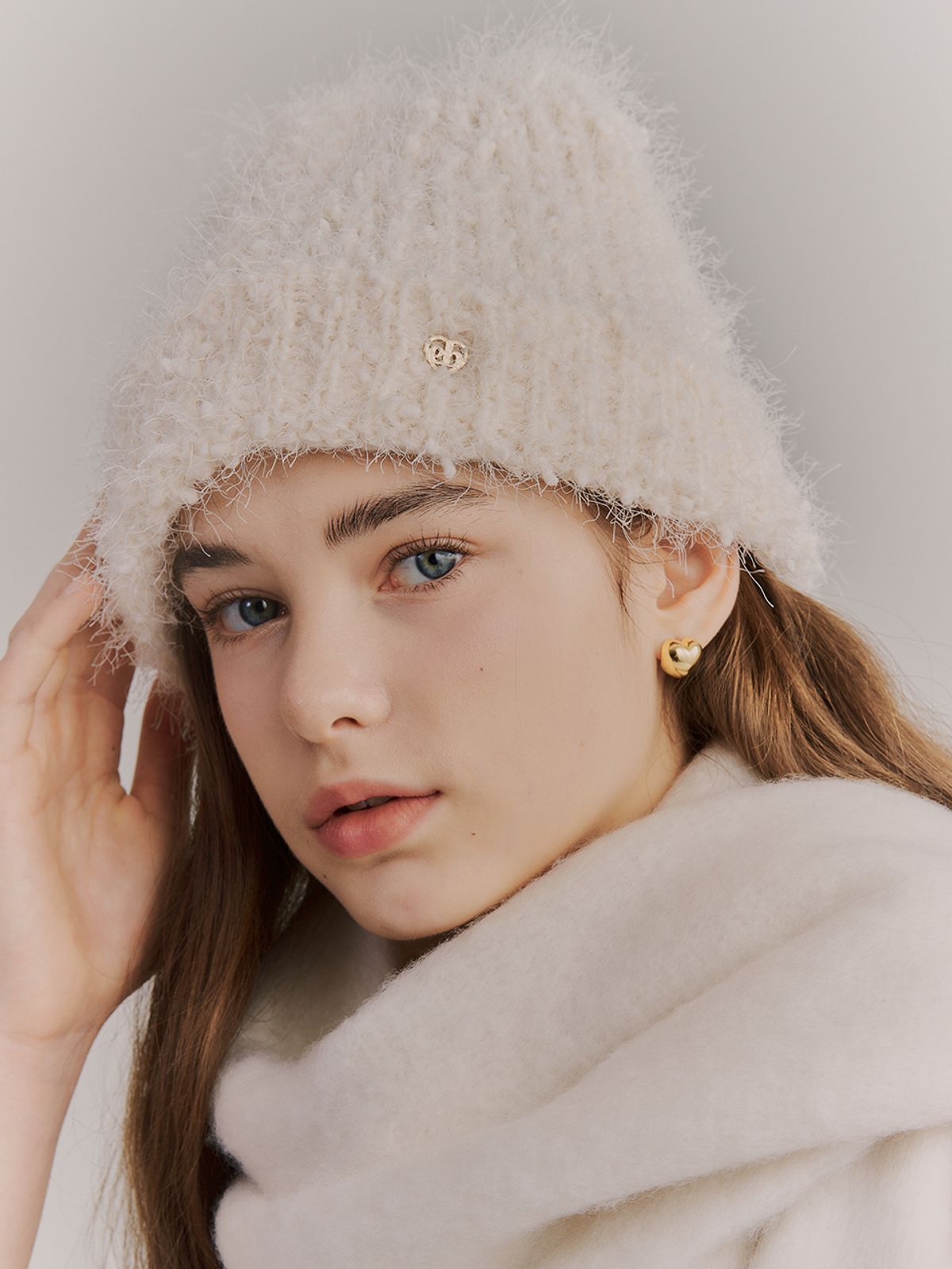 앵브록스(ENGBROX) snowflake beanie_white
