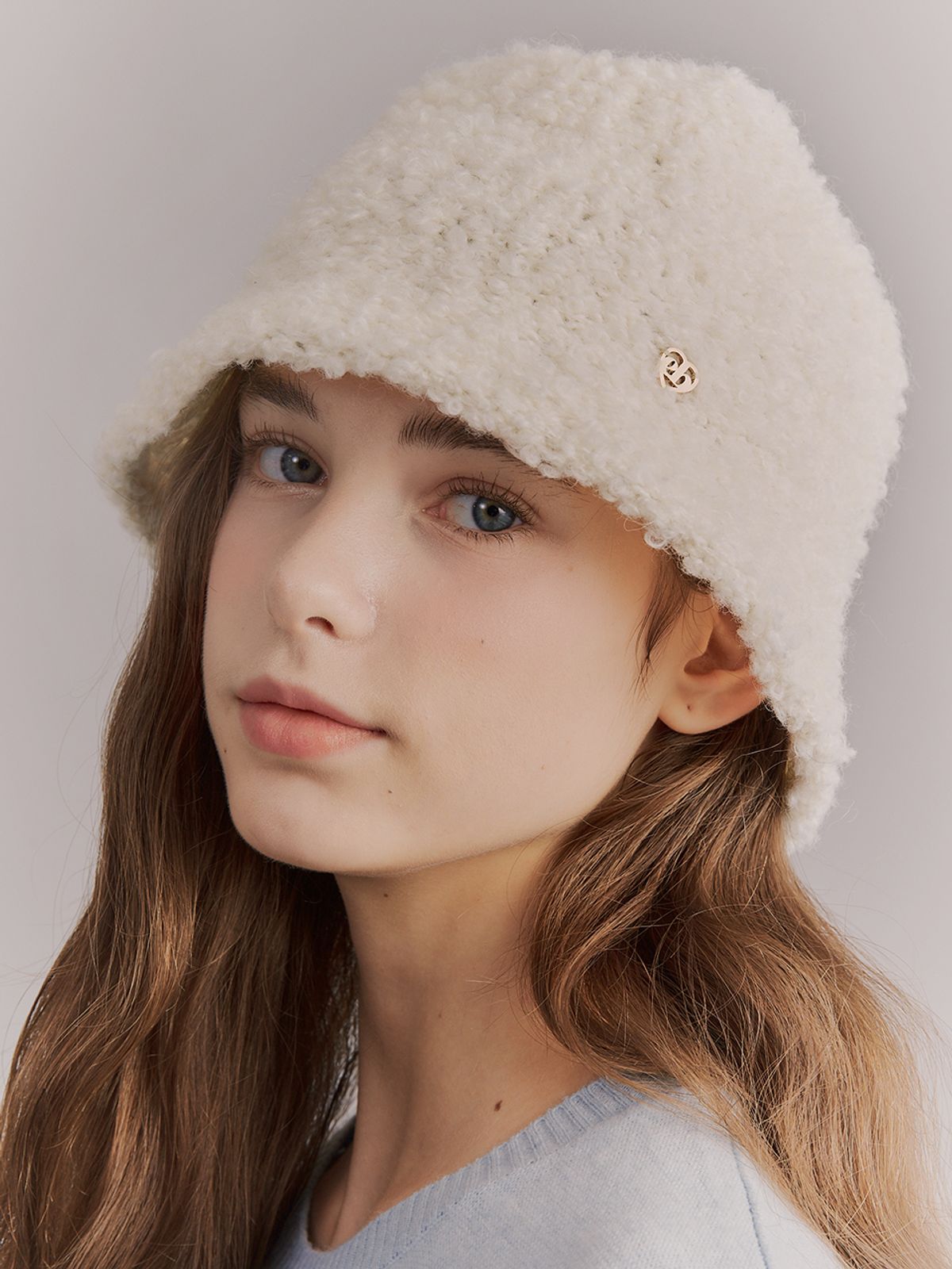 앵브록스(ENGBROX) heart symbol wool bucket hat_white
