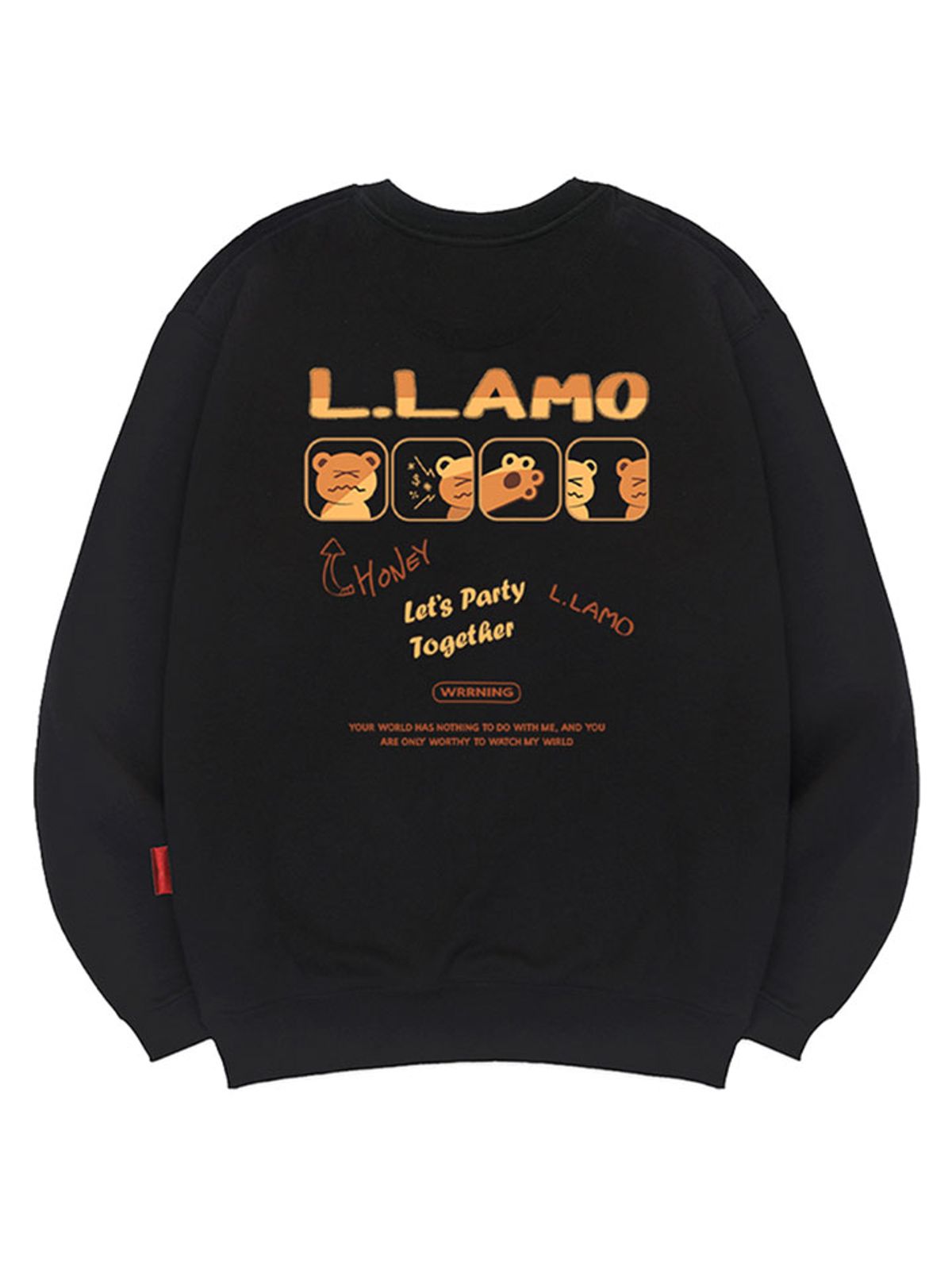엘라모(LLAMO) 렛츠파티 맨투맨 남녀공용 빅사이즈 S~4XL