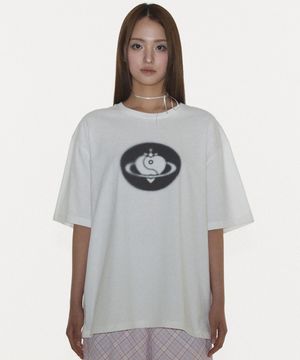 MISTY T-SHIRT IN WHITE (오버핏 나염 티셔츠)