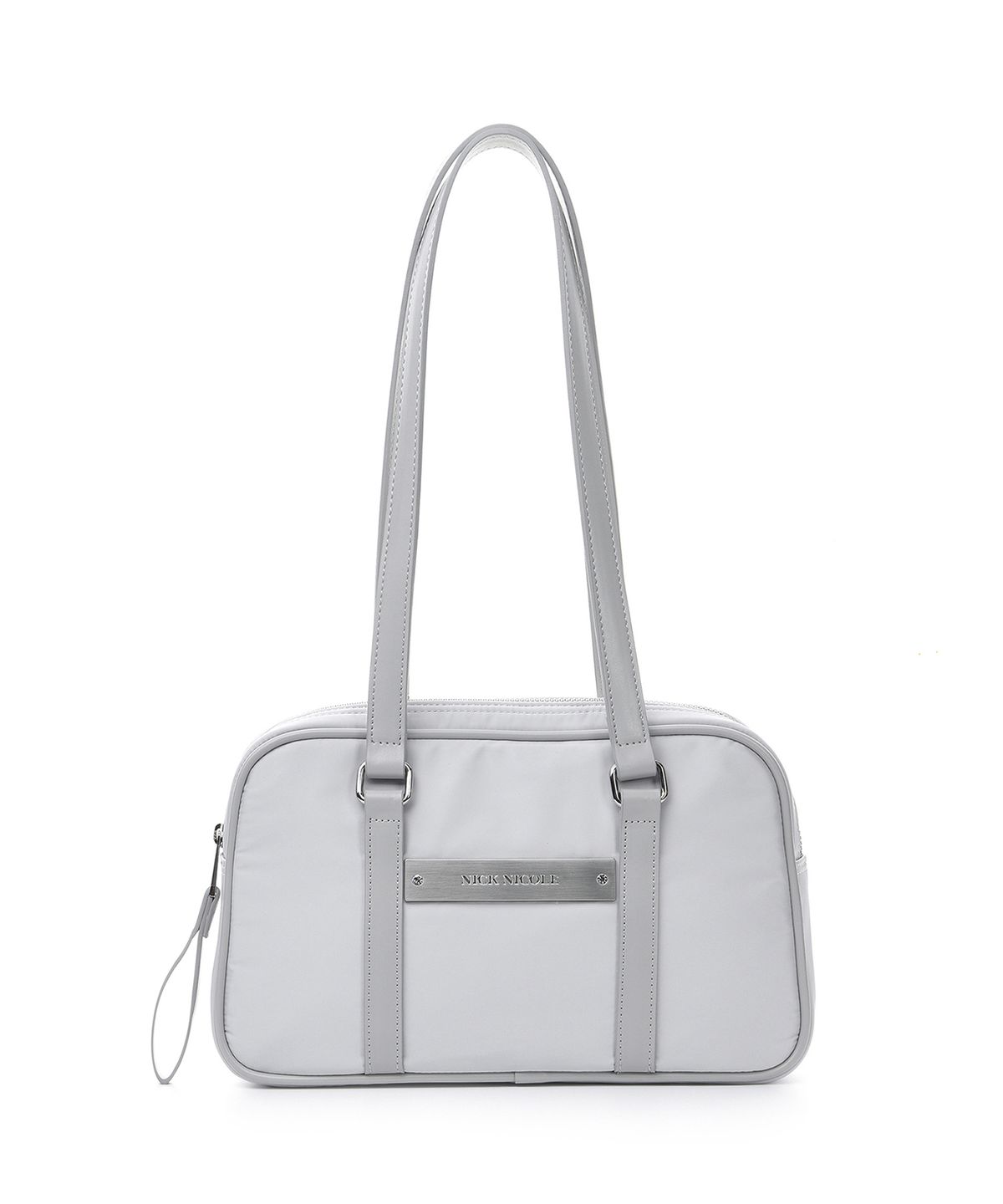 닉앤니콜(NICK&NICOLE) CRYSTAL NYLON MINI BOSTON BAG_SILVER