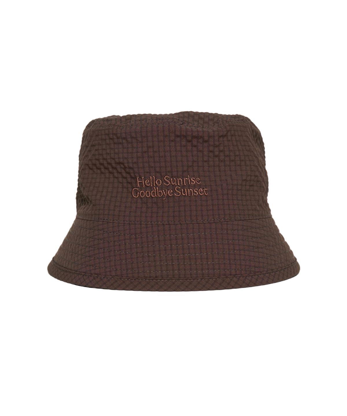 헬로 선라이즈(HELLO SUNRISE) HS Classic Typo Bucket Hat_Brown