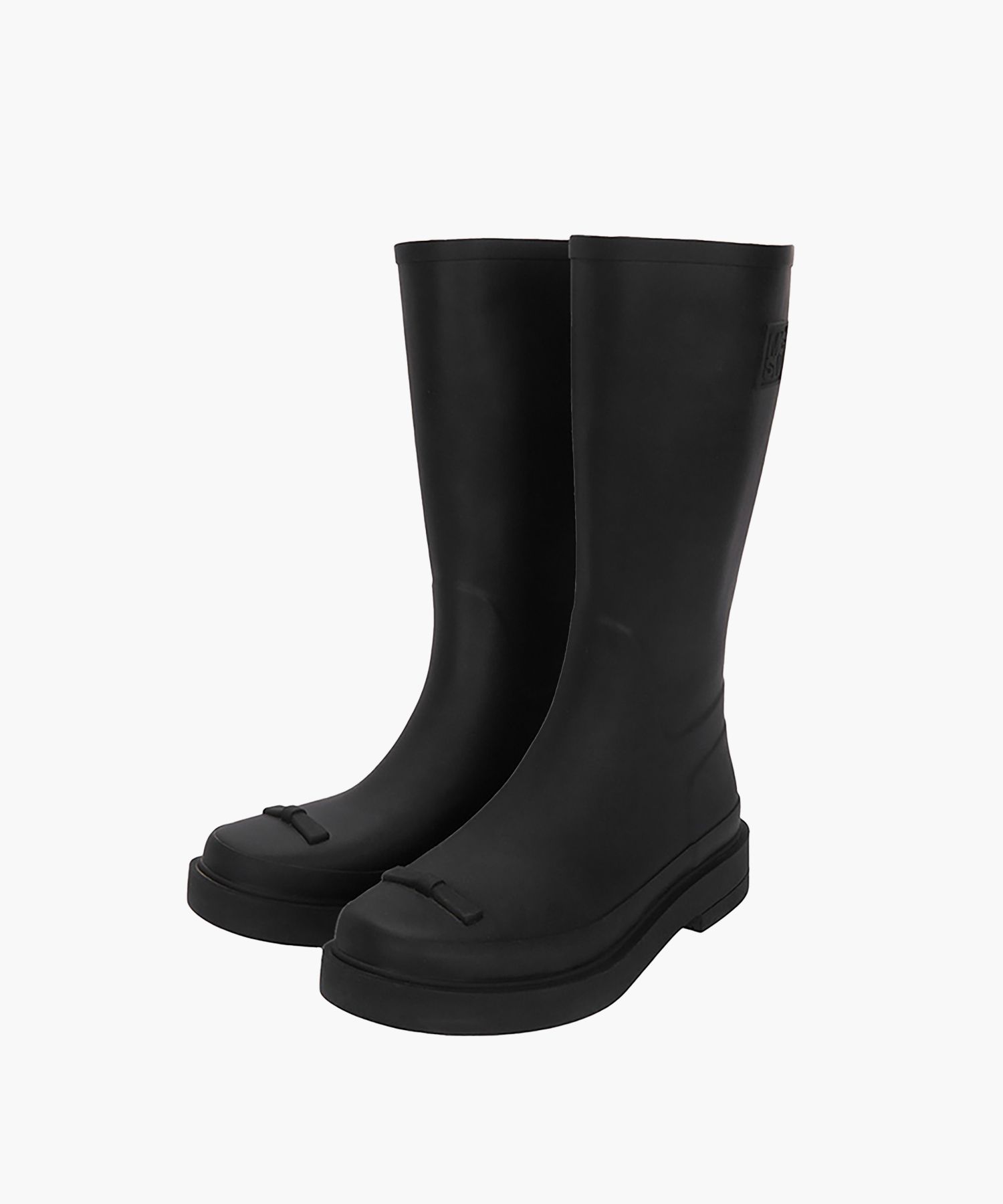 [Margesherwood] / ☆ RIBBON RUBBER BOOTS LONG / black MUSINSA公式 | MARGESHERWOOD RIBBON RUBBER BOOTS LONG_black