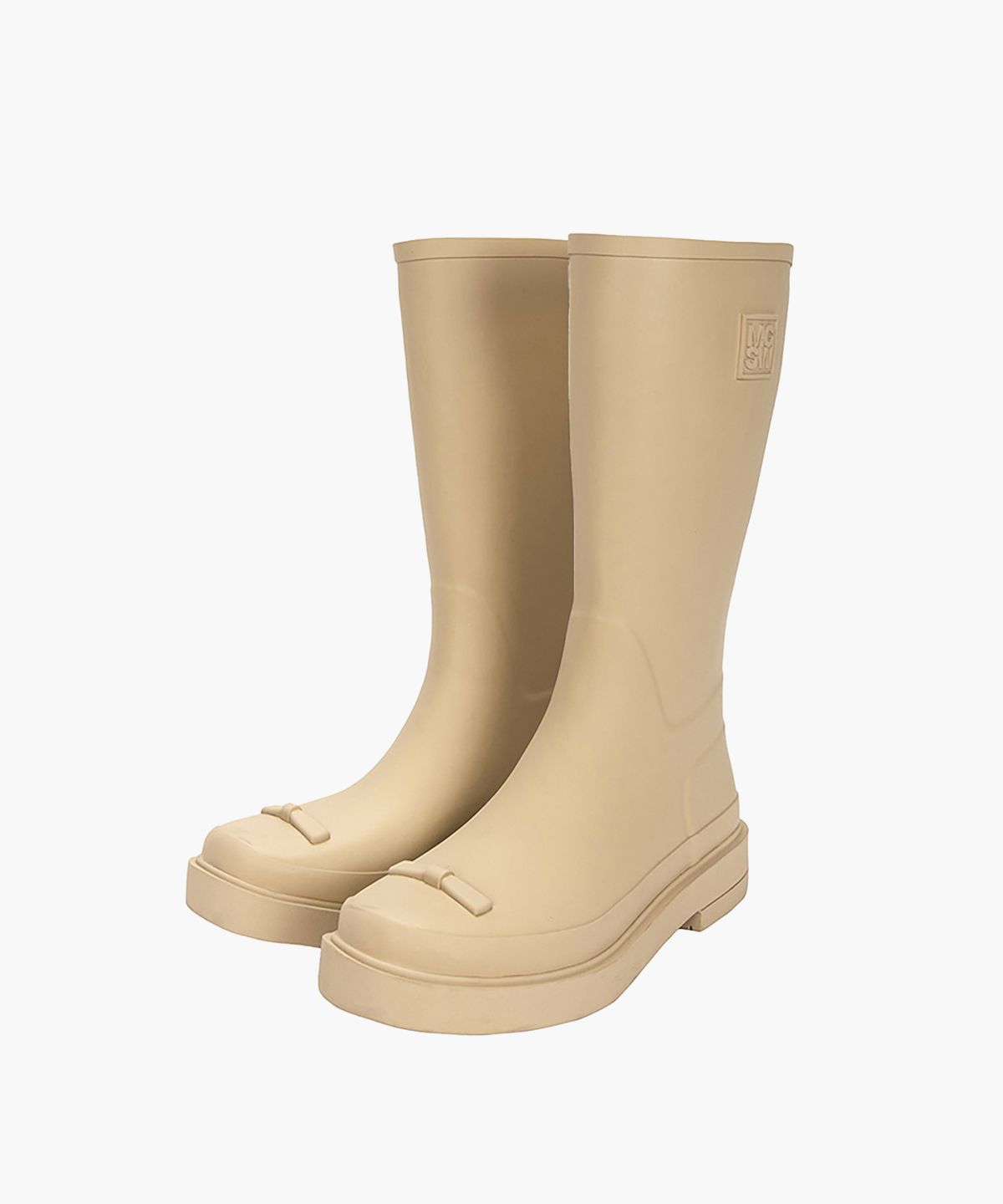 마지셔우드(MARGESHERWOOD) RIBBON RUBBER BOOTS LONG_beige