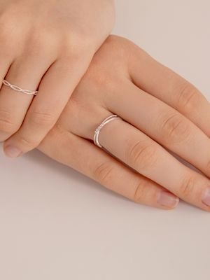 [silver925] line dazzle ring