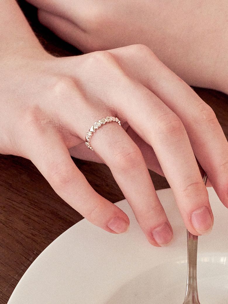 [silver925] forever heart cubic ring