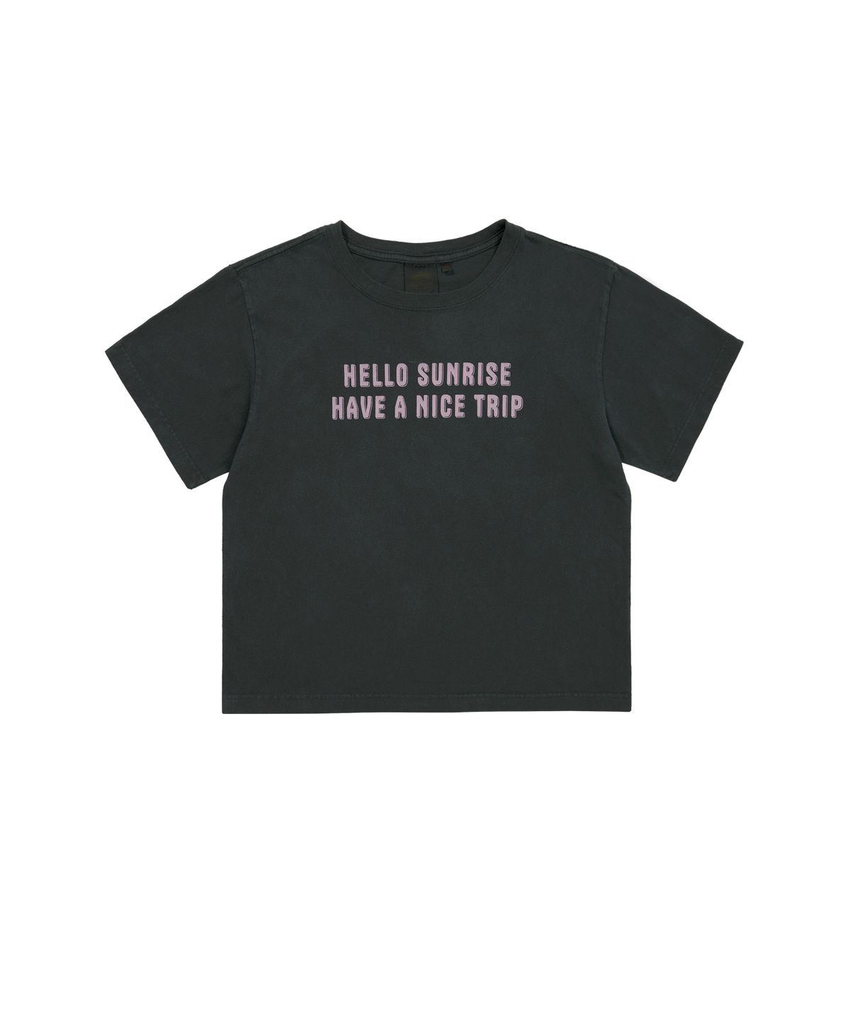 헬로 선라이즈(HELLO SUNRISE) HS P-dyed VTG Typo Logo Tee(W)_Charcoal