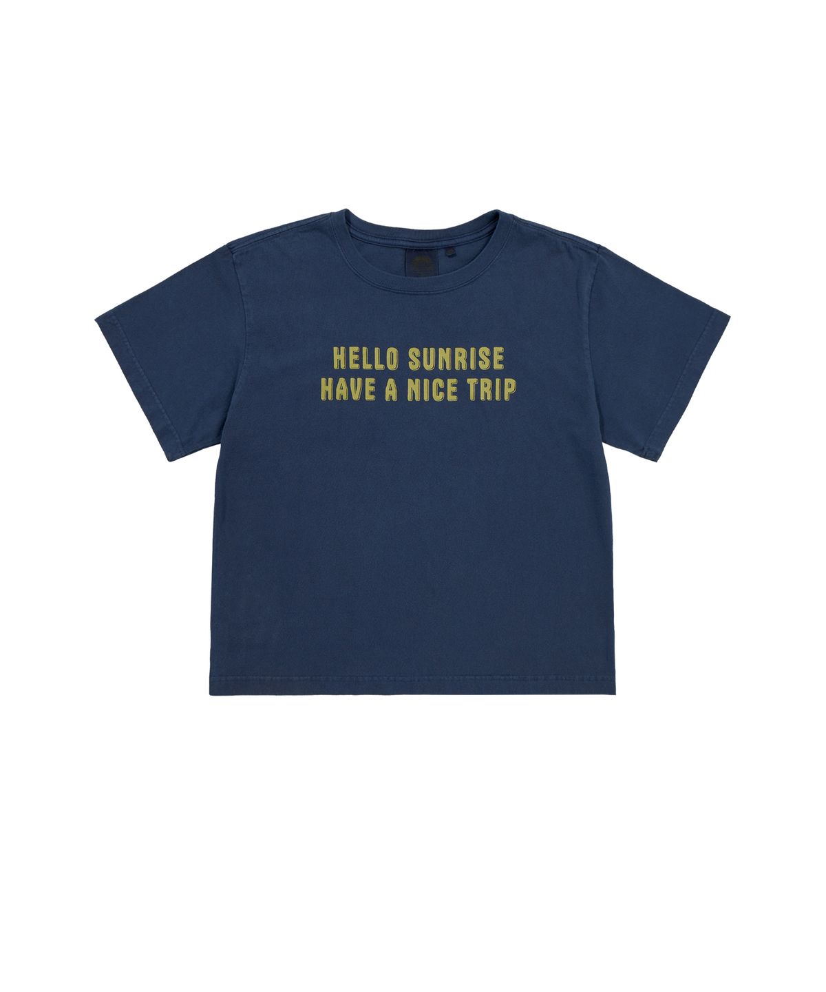 헬로 선라이즈(HELLO SUNRISE) HS P-dyed VTG Typo Logo Tee(W)_Navy