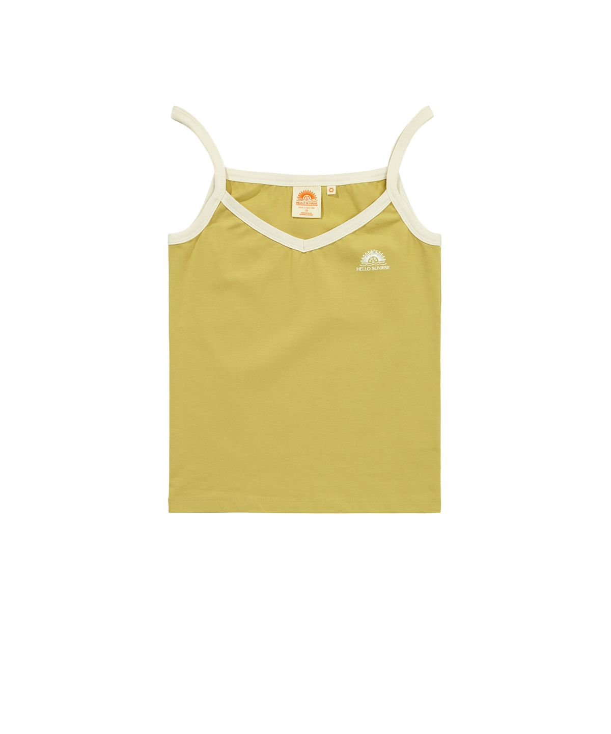 헬로 선라이즈(HELLO SUNRISE) HS Color Line Sleeveless_Light Olive & White