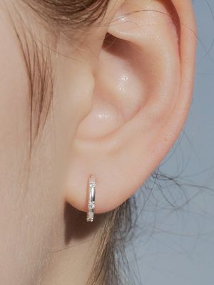 [silver925] frosty cubic earring