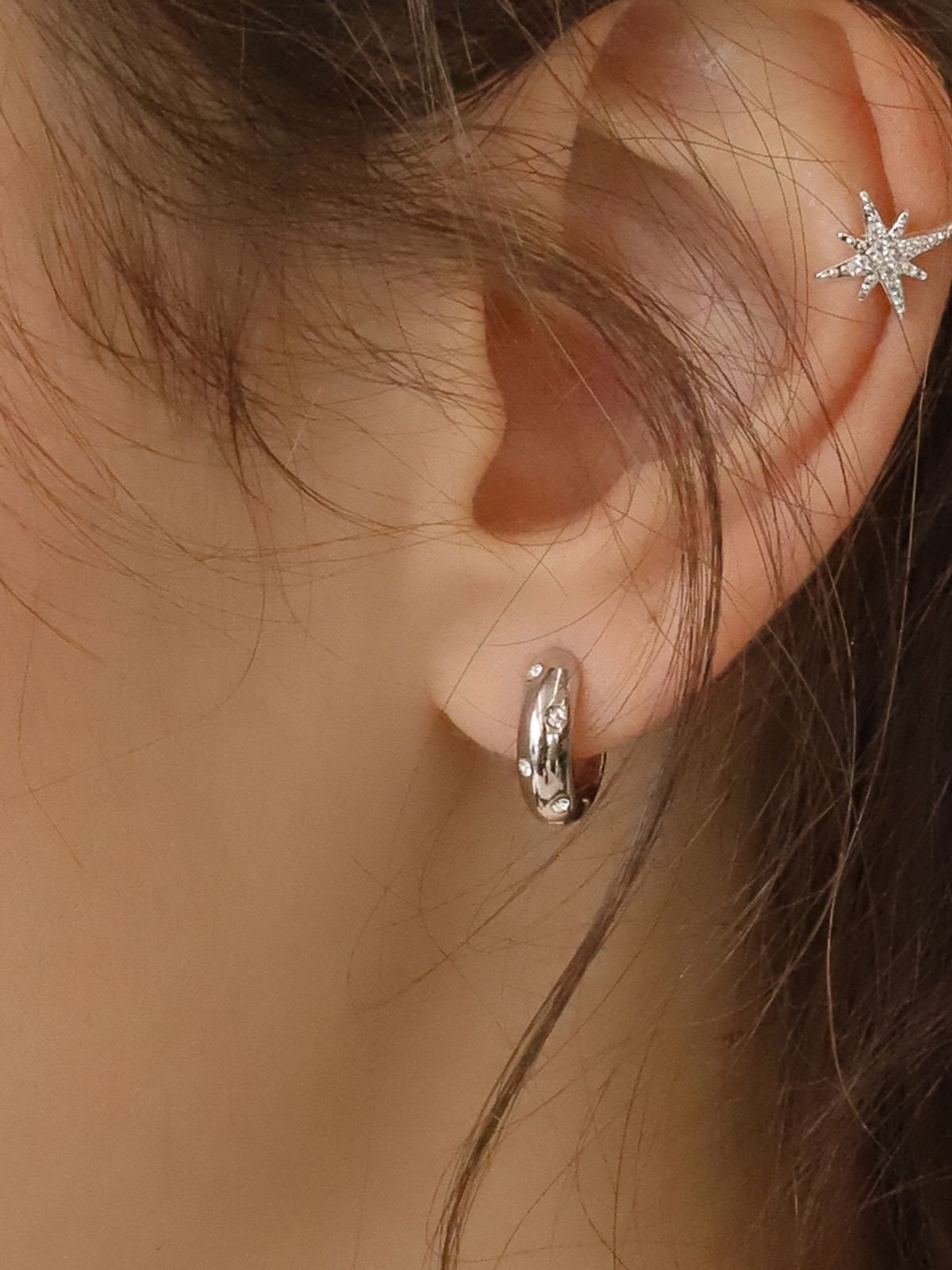 앵브록스(ENGBROX) mini cubic cocoon earring