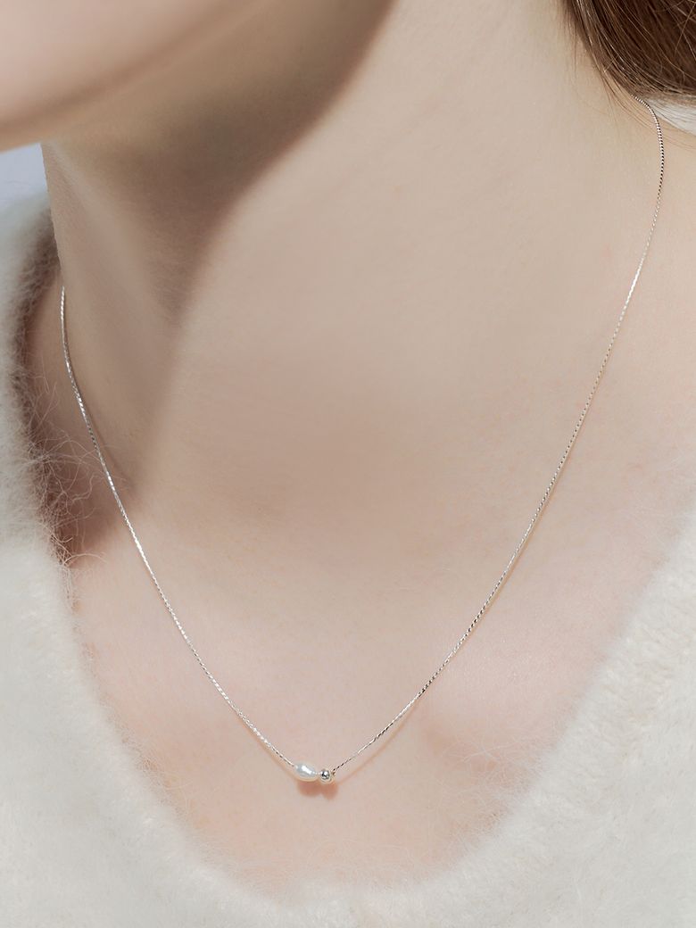 [silver925] nostalgia pearl necklace