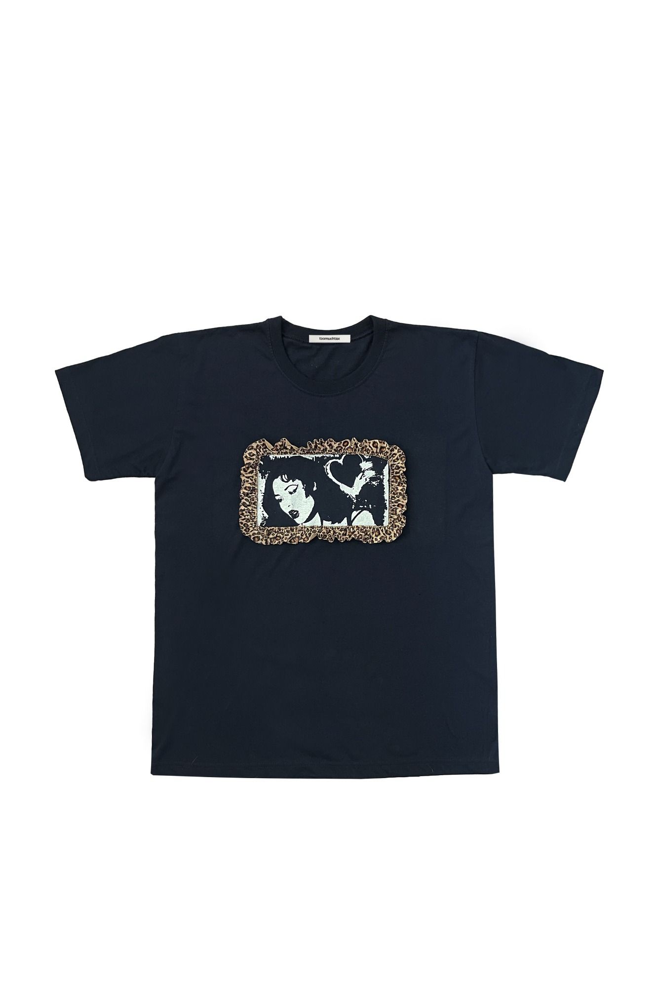 [TOOMUCHTAX] / ☆ OVERSIZED PRINTED T-SHIRT / WOMAN/NAVY OVERSIZED PRINTED T-SHIRT (WOMAN/NAVY) - toomuchtax