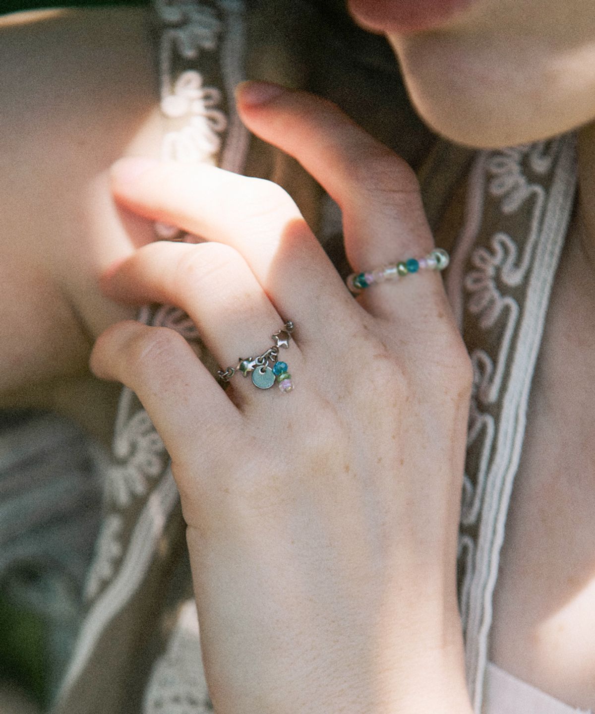 메리모티브(MERRYMOTIVE) Summer grass and star surgical ring