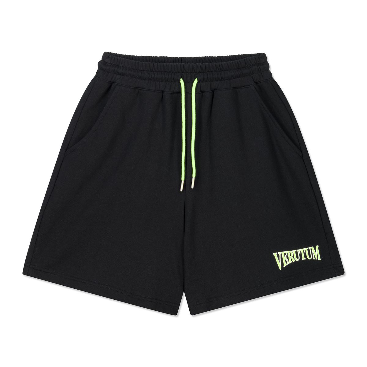 베루툼(VERUTUM) 세리프 아치 로고 스웻 반바지 우먼 블랙
