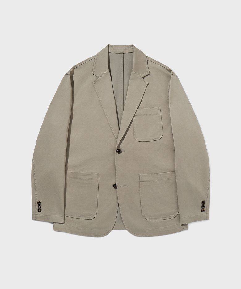 [DESK] NATURAL CHINO JACKET [WASHED BEIGE]