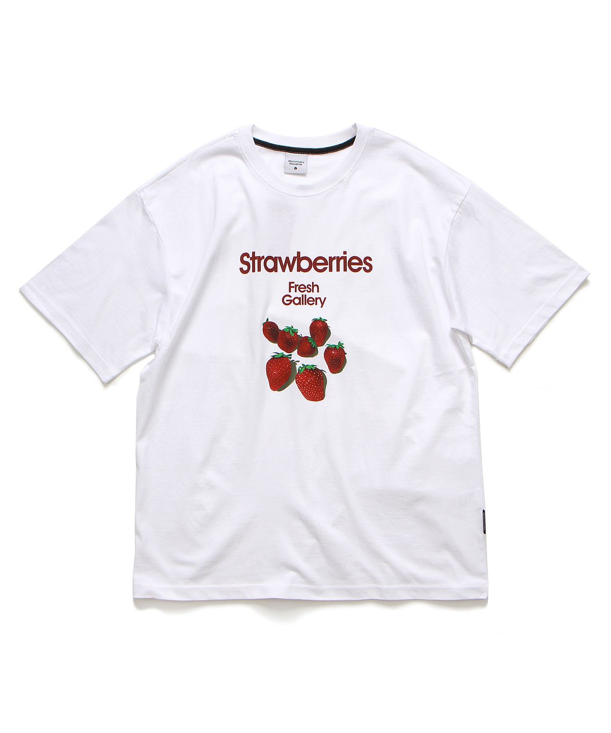 앱놀머씽(ABNORMALTHING) 스트로베리즈 티셔츠 화이트 (STRAWBERRIES T-SHIRT WHITE)