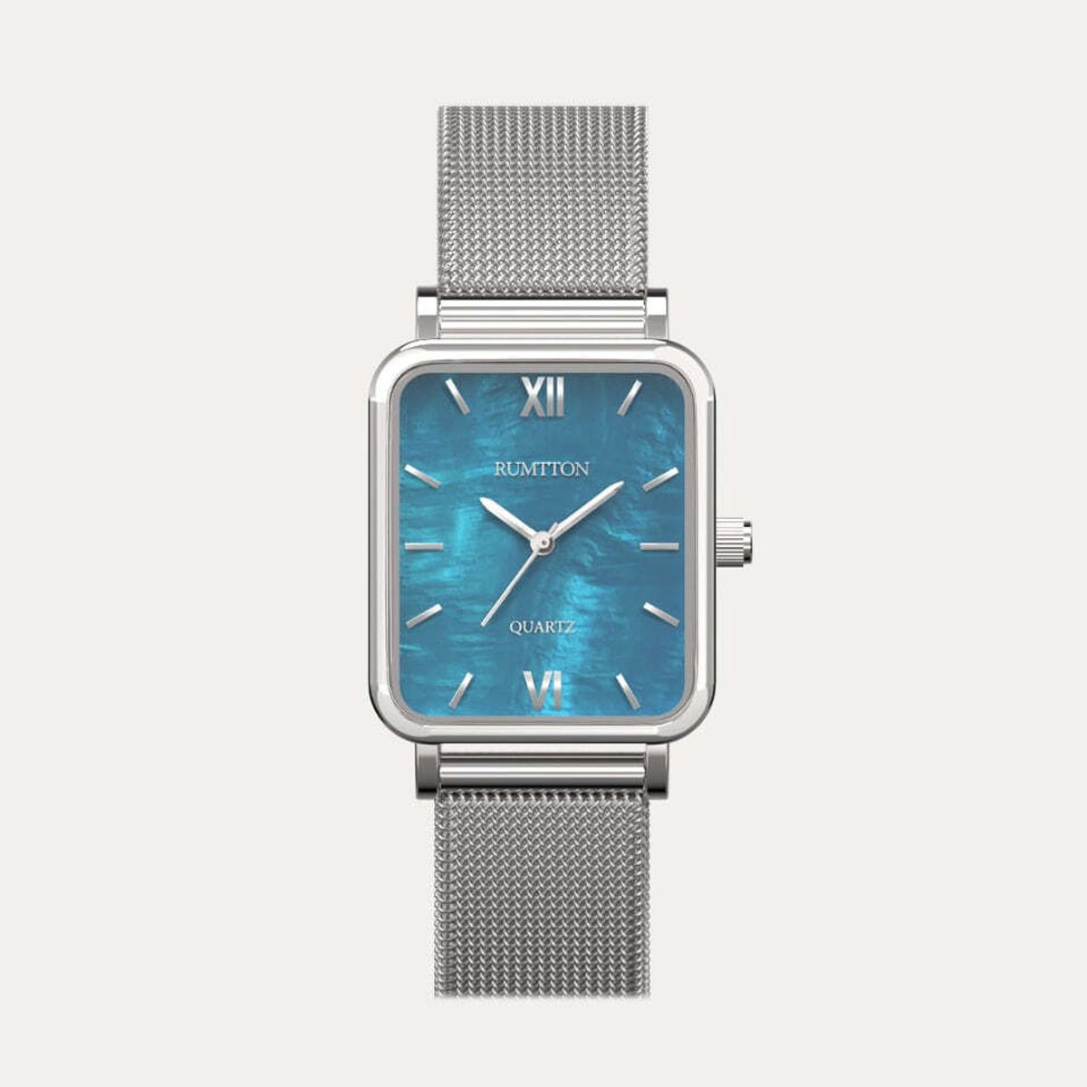 럼튼(RUMTTON) [맨즈] Harbor Large mesh watch (하버 라지 메쉬 워치) Blue Silver