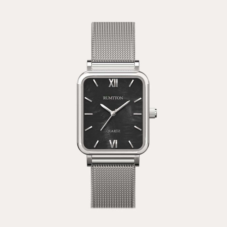 [맨즈] Harbor Large mesh watch (하버 라지 메쉬 워치) Black Silver