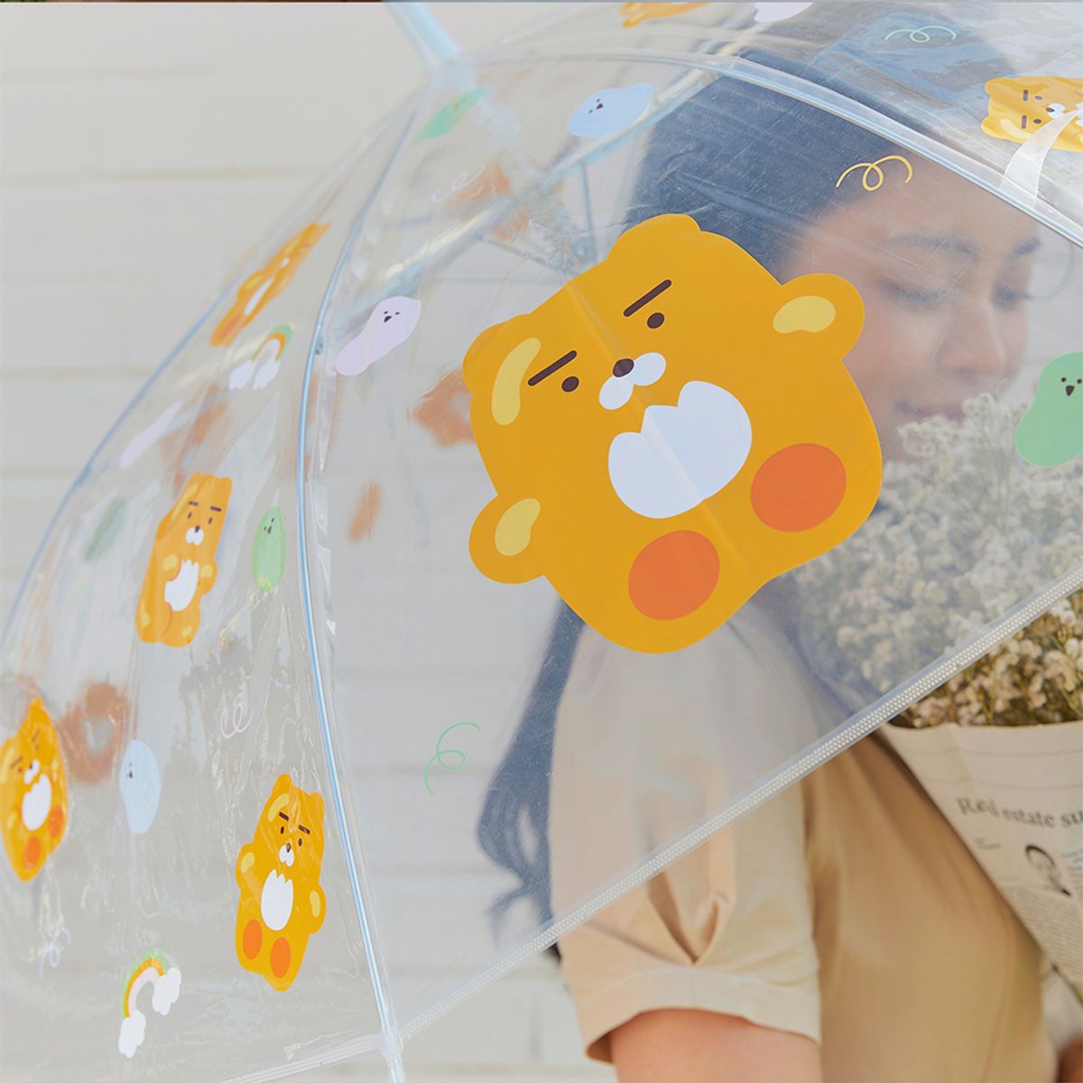 카카오프렌즈(KAKAO FRIENDS) 젤리 투명우산_라이언