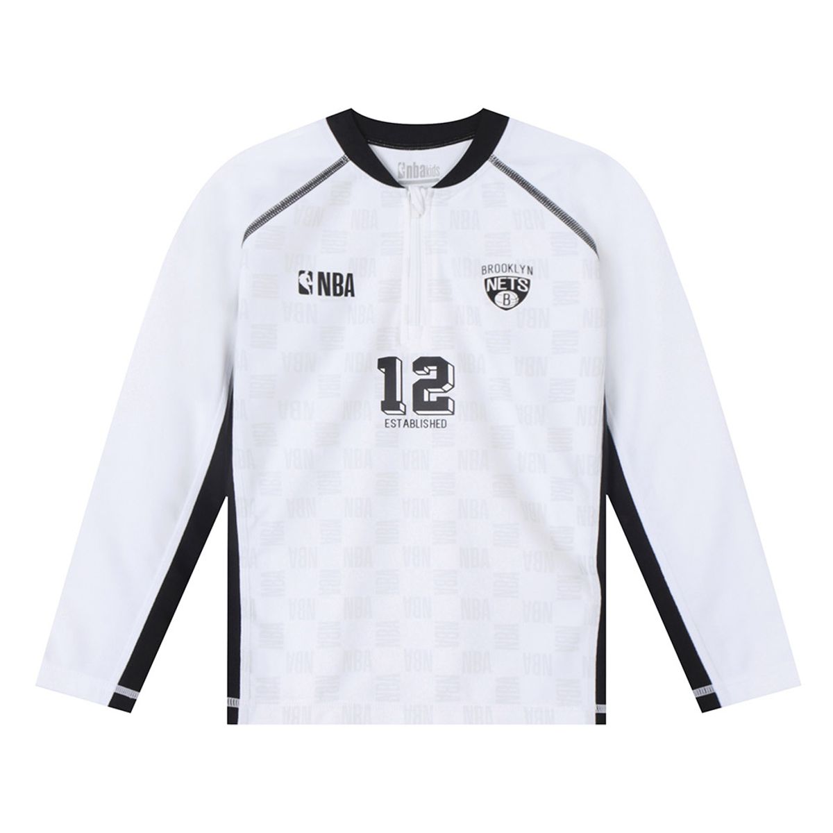 엔비에이 키즈(NBA KIDS) BKN 스포츠 반집업 래시가드(K242TS730P) 화이트