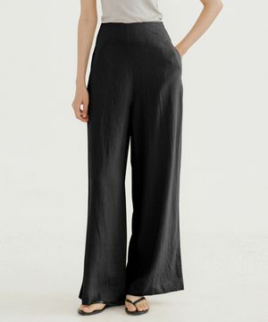 BLO WIDE FLARE PANTS BLACK