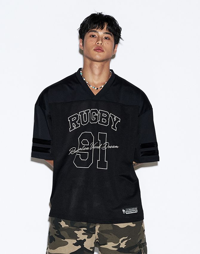 MUSINSA RVD (Rugby Campaign) Classic Rugby Jersey Overfit Short