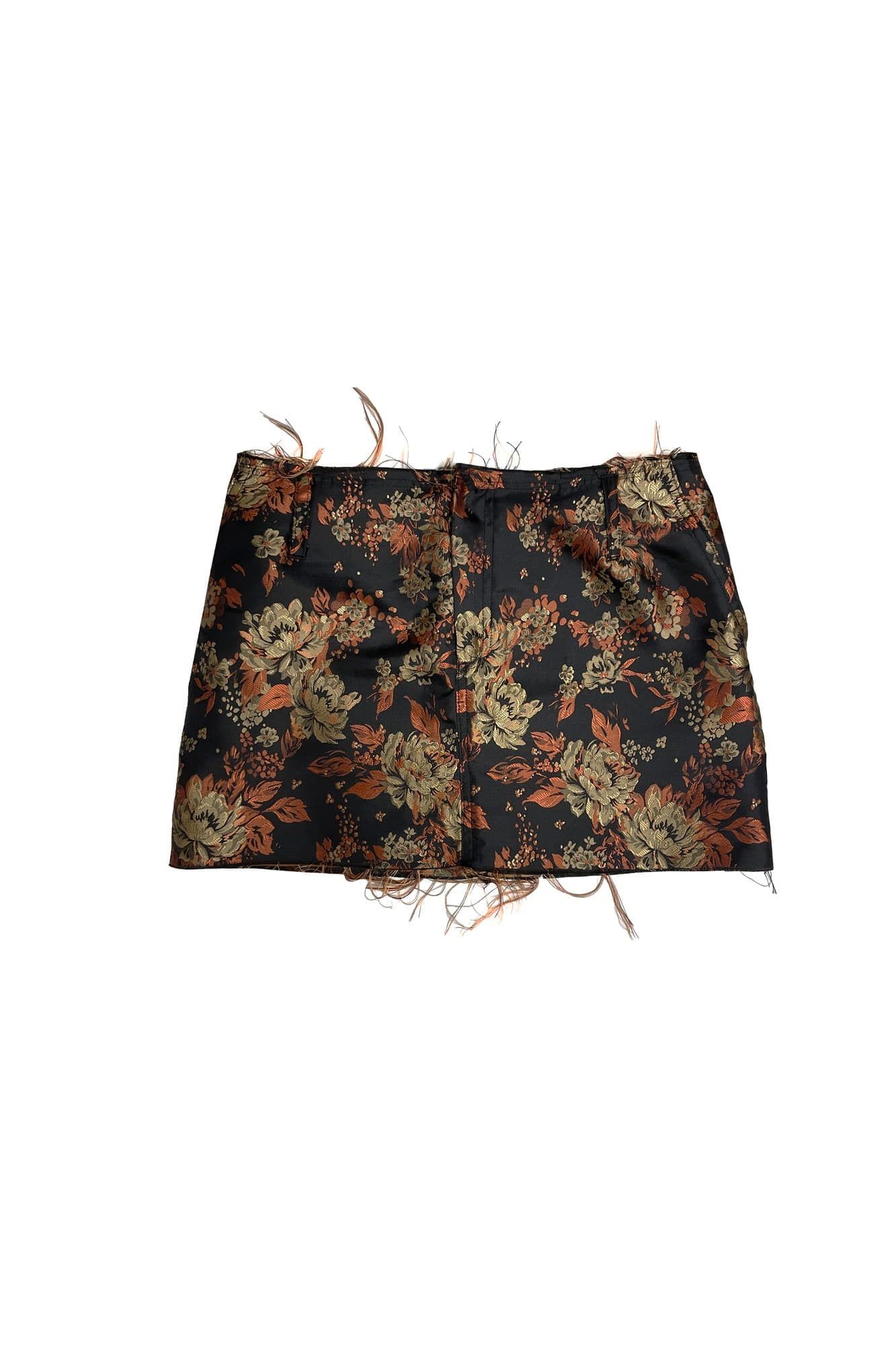 [TOOMUCHTAX] / ☆ JACQUAD MINI SKIRT / FLOWER/NAVY Aqua Tapestry Floral Mini Skirt L135713 Womens Size XS | eBay