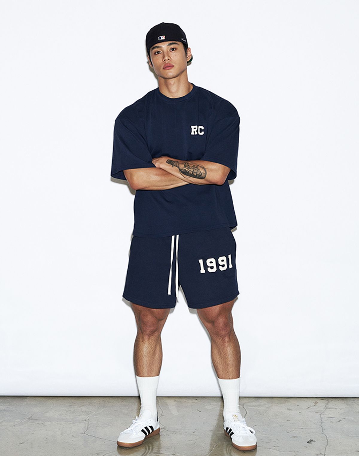 알브이디(RVD) (Rugby Campaign) 1991 헤비웨이트 스웻쇼츠 (예일네이비)