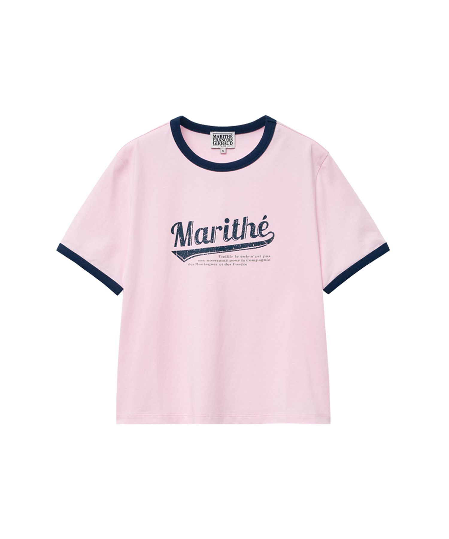 Marithe★ W VINTAGE BASEBALL RINGER TEE★ MUSINSA | MARITHÉ W VINTAGE BASEBALL RINGER TEE light pink