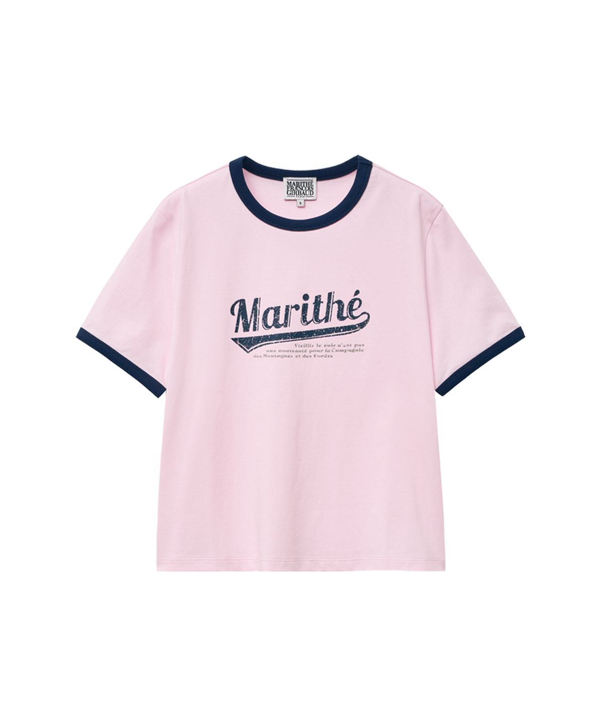 마리떼 프랑소와 저버(MARITHÉ + FRANҪOIS GIRBAUD) W VINTAGE BASEBALL RINGER TEE light pink