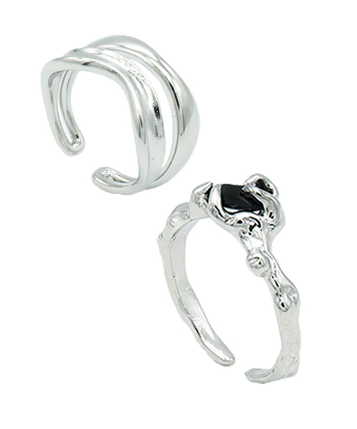 랜덤오프(RANDOMOFF) [2PACK][Silver] Open Ring (11종 모음 택2)