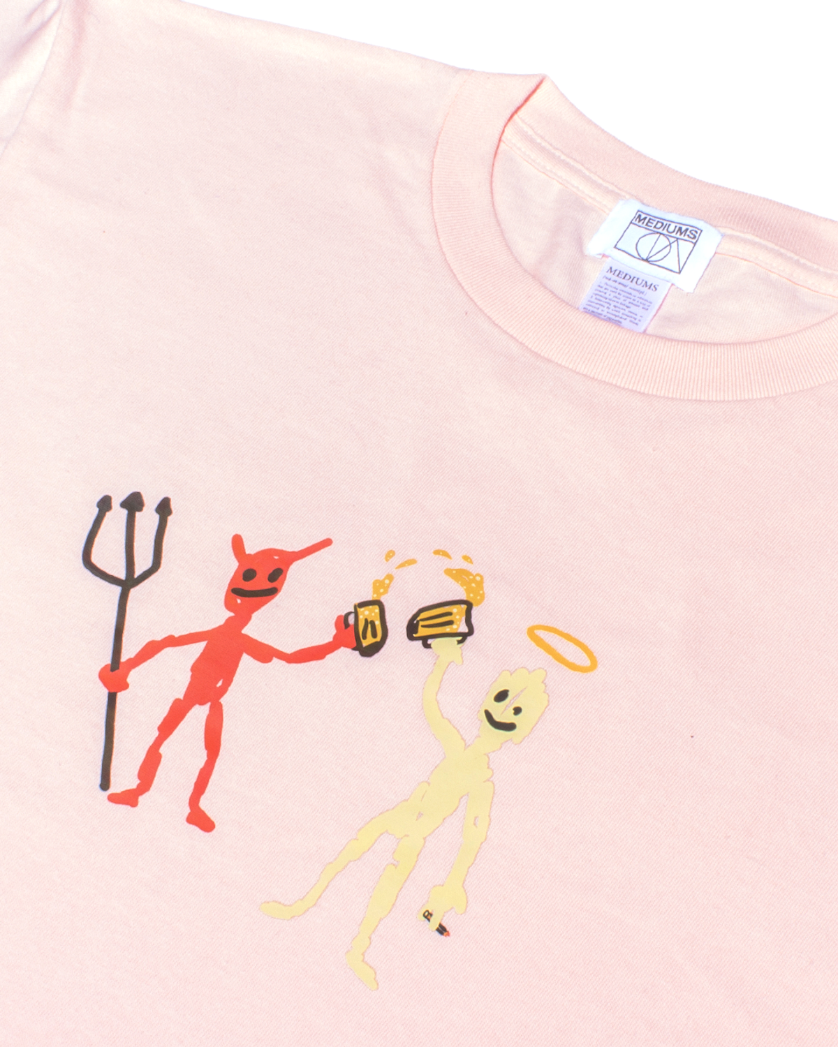 미디엄스(MEDIUMS) Cheers Tee - Light Pink (치얼스)