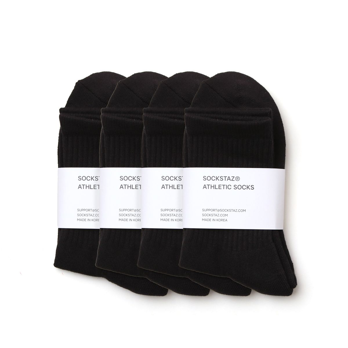 삭스타즈(SOCKSTAZ) STP001 Solid Pile Short Socks 4P Pack