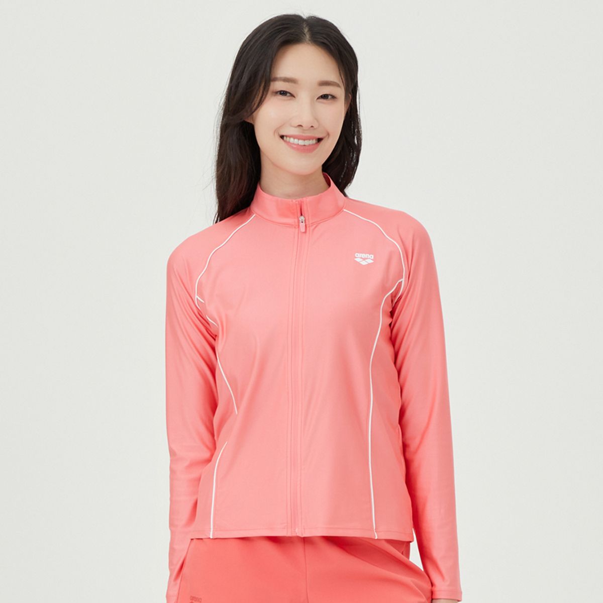 아레나(ARENA) 엑티브 릴렉스핏 집업 래쉬가드 A4BL1QR48COR