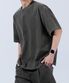 헤비듀티 피그먼트 오버핏 반팔 티셔츠 차콜