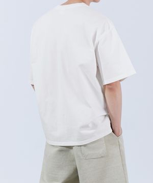 헤비듀티 피그먼트 오버핏 반팔 티셔츠 크림