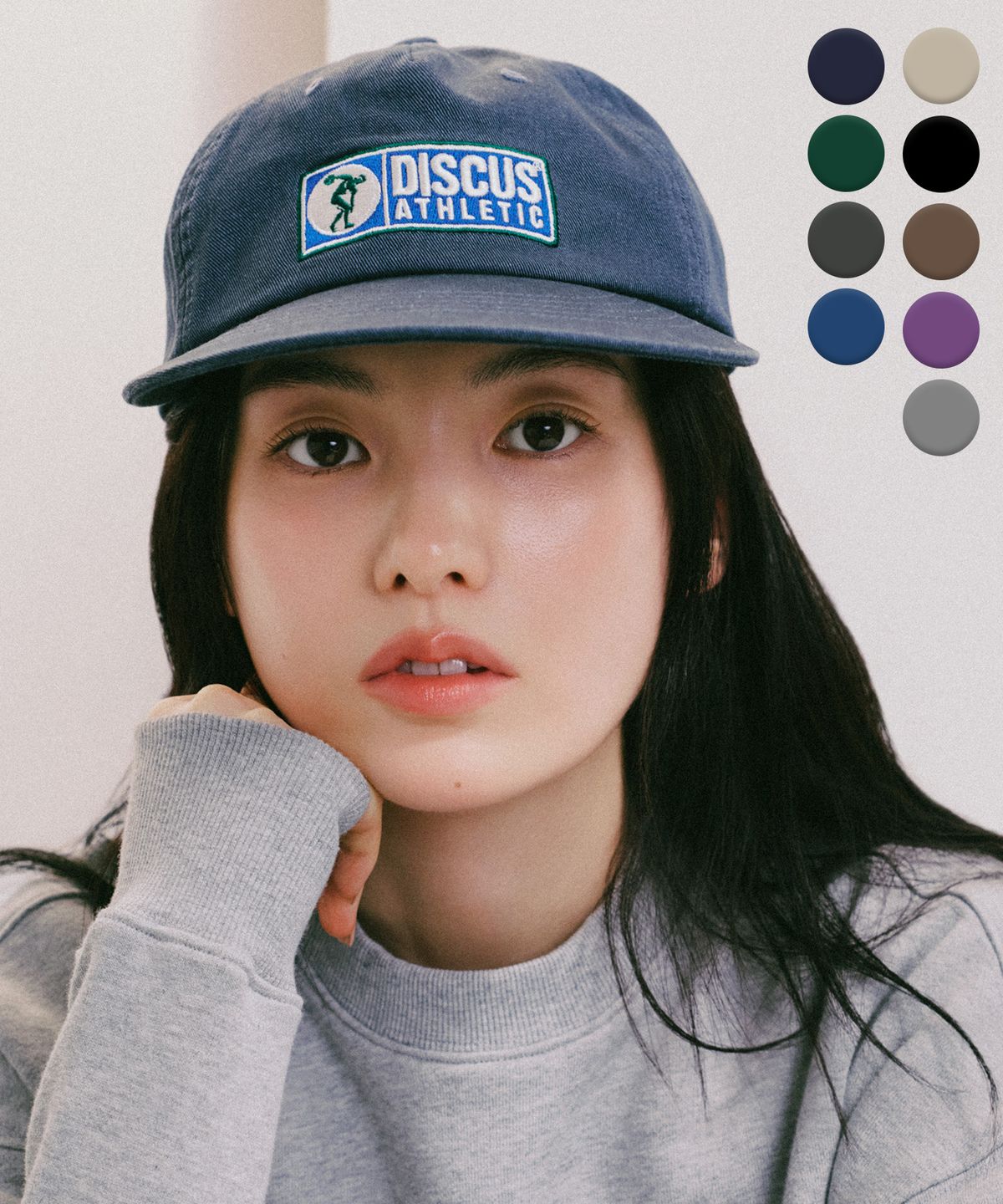 디스커스 애슬레틱(DISCUS ATHLETIC) [7COLORS] 로고 5 패널 캡