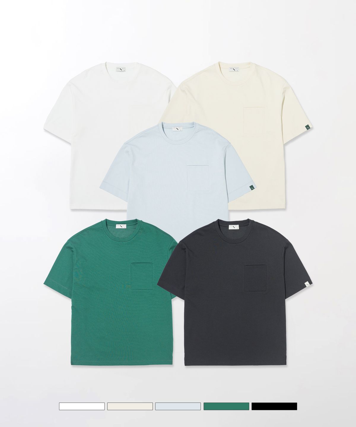 210에디트(210EDIT) 쿨텐션 라운드 포켓 반팔 [5 COLOR]_ZE2TS111