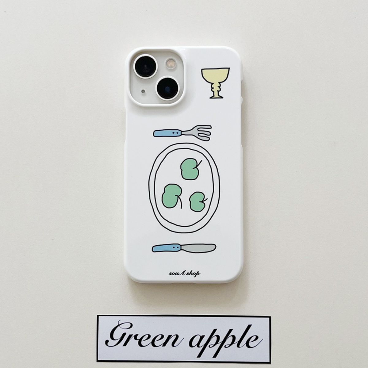 소우에이(SOUA) green apple case (유광 하드케이스)