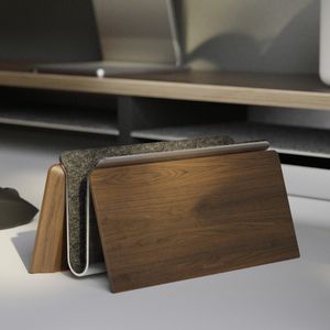 우드도크 클램쉘 수직 노트북거치대