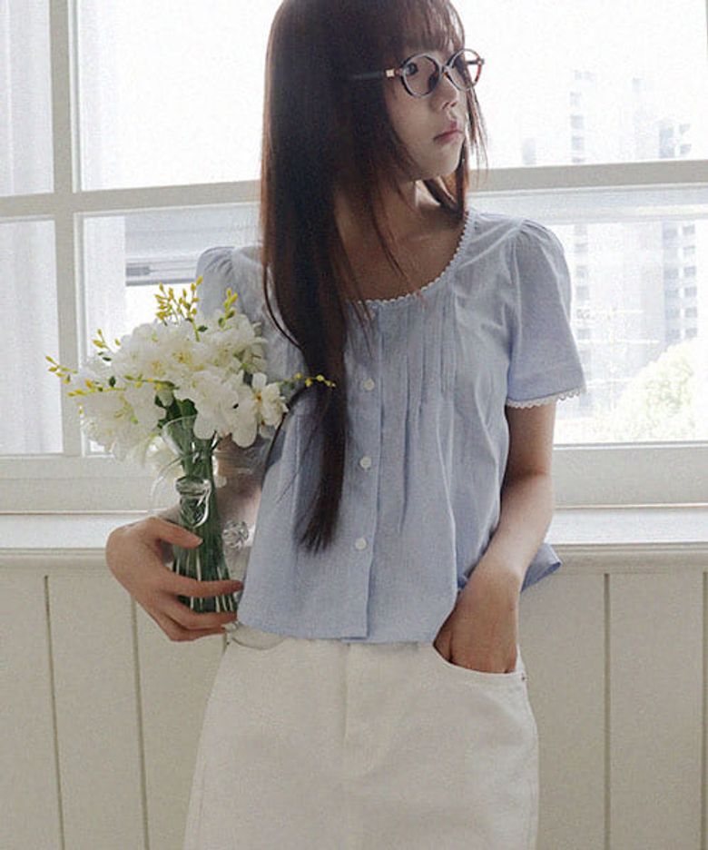 RILEY PIN TUCK BLOUSE