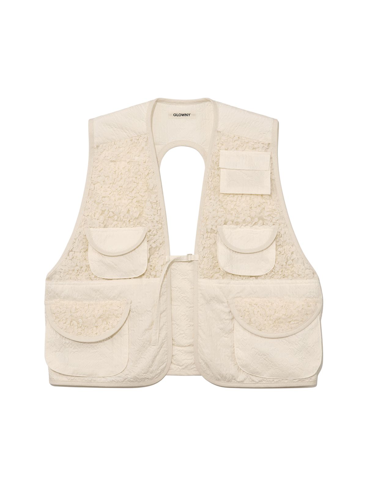 글로니(GLOWNY) GG LACE CARGO VEST (IVORY)