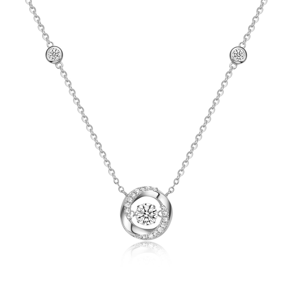 쥴리어스(JULIUS1) JSP-0022 silver925 큐빅링 목걸이