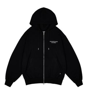 YB X Oliwa Over-fit Hooded Zip-Up_BLACK