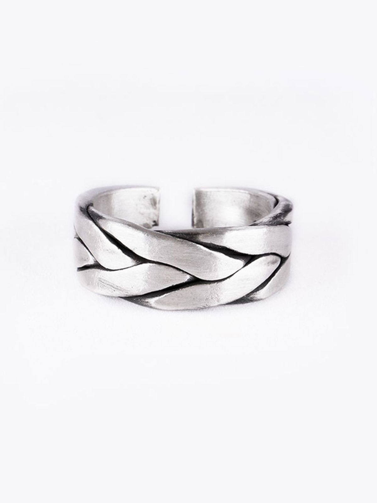 하랑(HARANG) HR 220R_Silver Flat Braid Ring