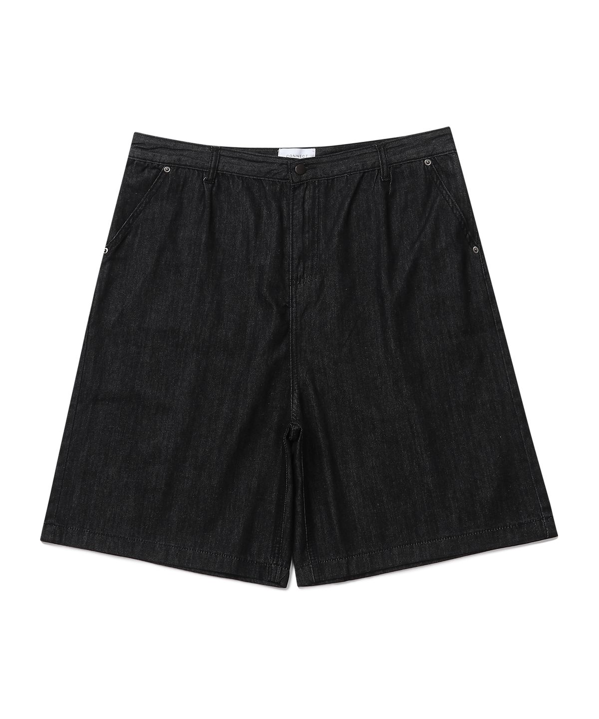 커넥트킨록(CONNECT KINLOCH) 쿨링 슬러브 데님 하프 팬츠 (블랙)